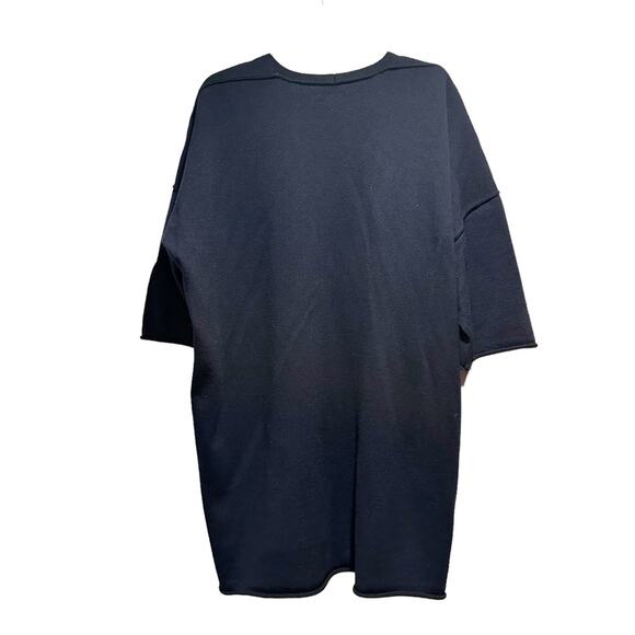 Lars Andersson BLUE Wool Designer Knit V Neck Lagenlook Tunic Sweater Medium - Picture 6 of 9